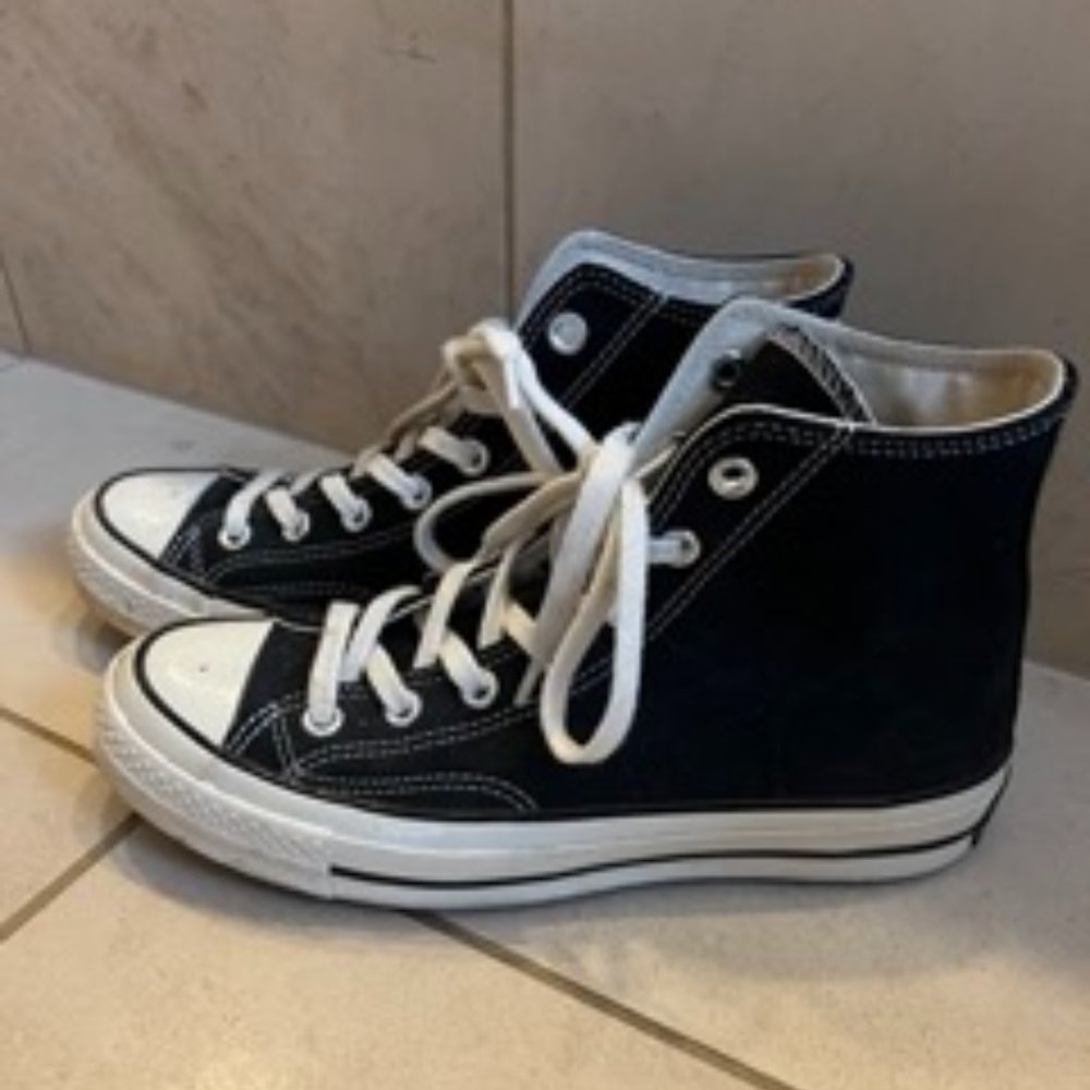 Black Converse All Star High Tops 8 Women/6 Men Unisex Chuck Taylor All Star